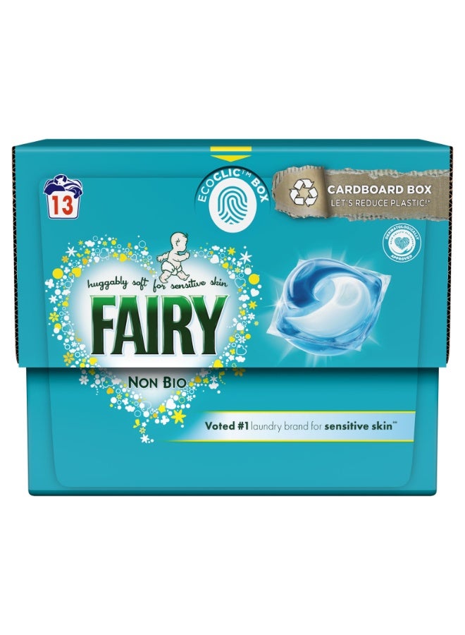 Fairy Non-Bio Pods Washing Liquid Laundry Capsules 13 Washes - Image 1